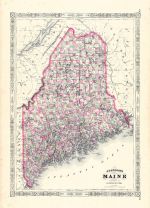 Maine State Map 1866